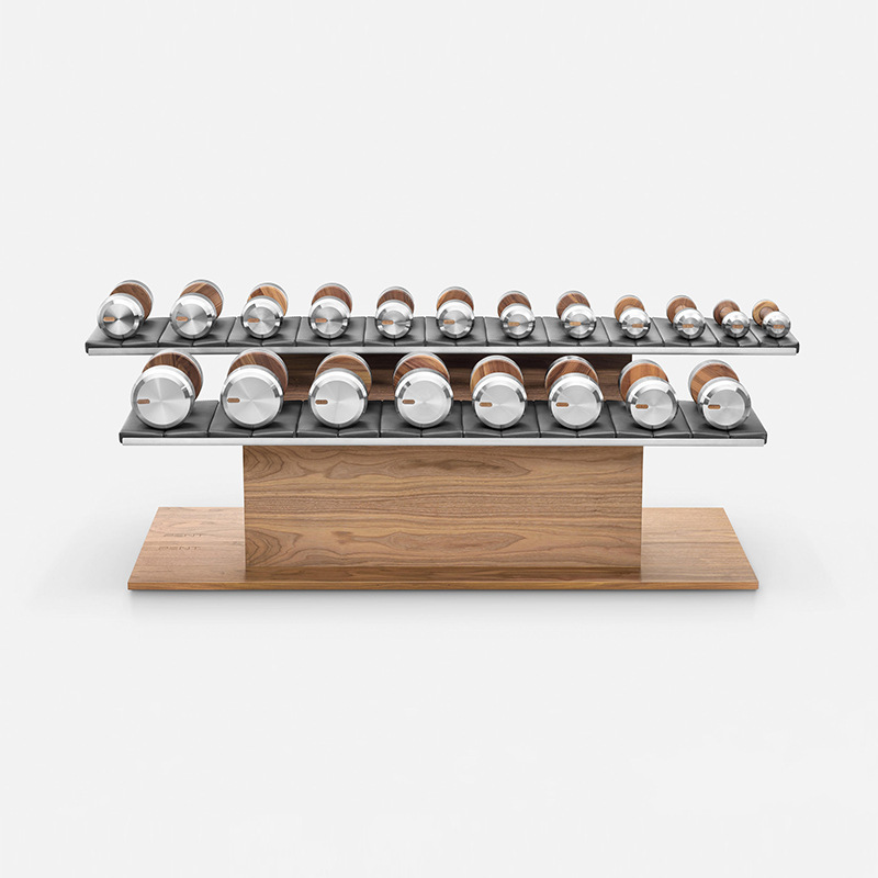 Home Gym Dumbbells - Dumbbell set, high-end private, wooden fitness
