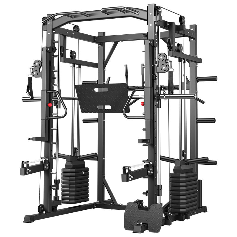 Home Gym Equipment Set - Smith Machine Comprehensive Training Power Rack