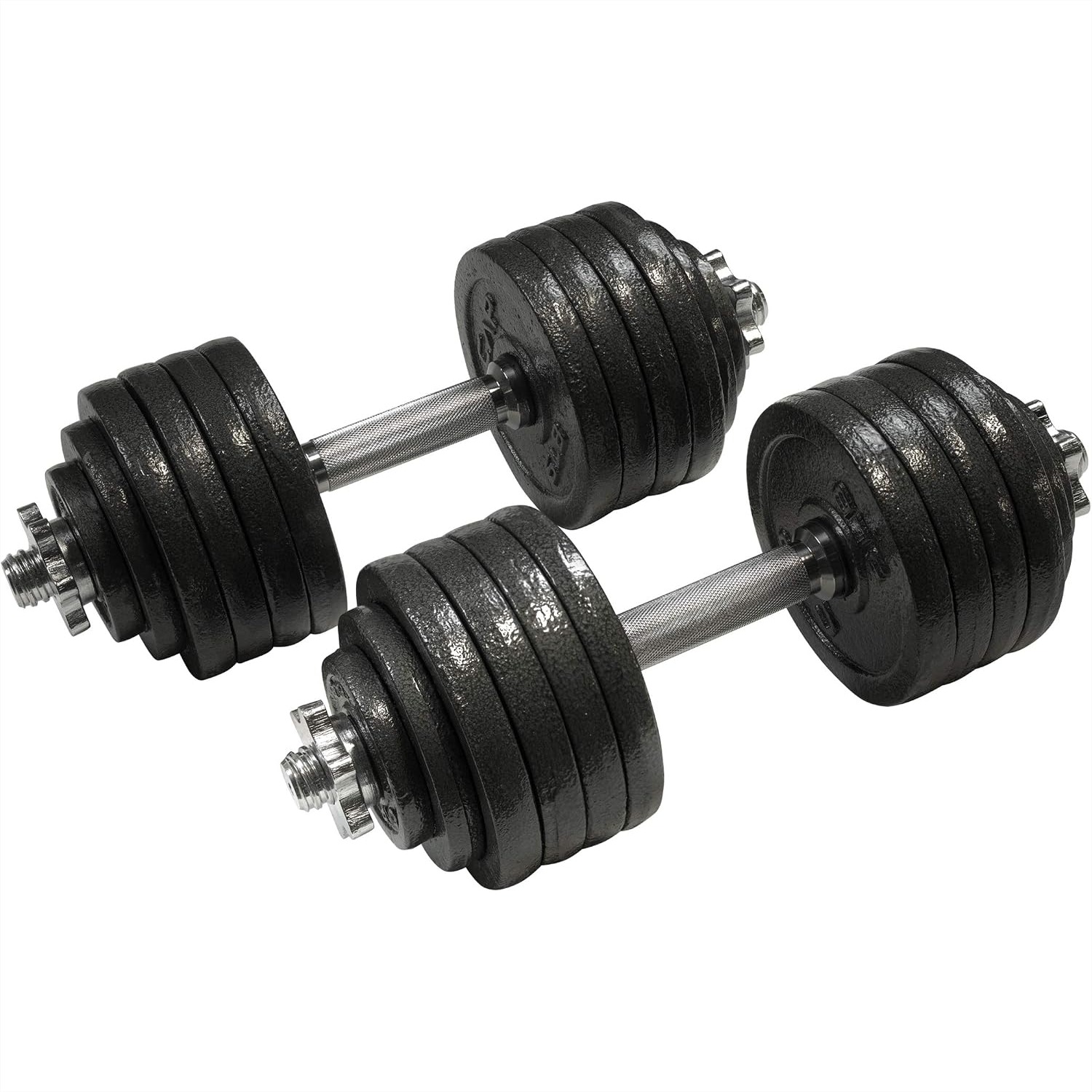 Home Gym Dumbbells - Adjustable Dumbbell Set 105lbs Cast Iron