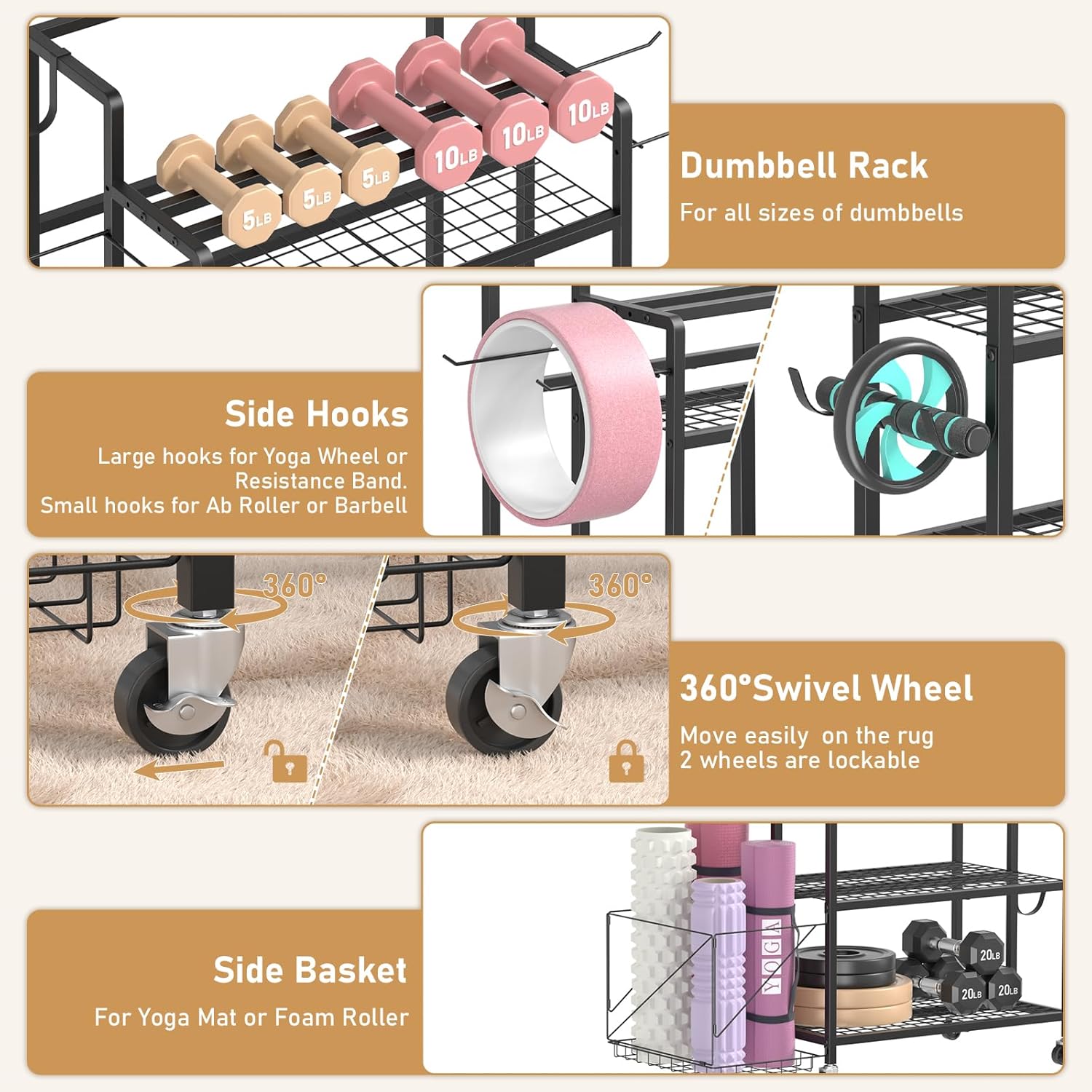 Home Gym Storage, No Material  – Home Gym Dumbbells Bewertung und Preis