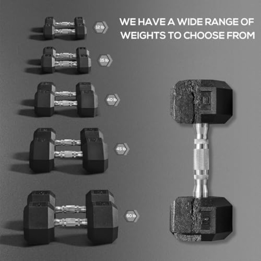 40lbs/45lbs/50lbs Rubber Dumbb – Home Gym Equipment Set Bewertung und Preis