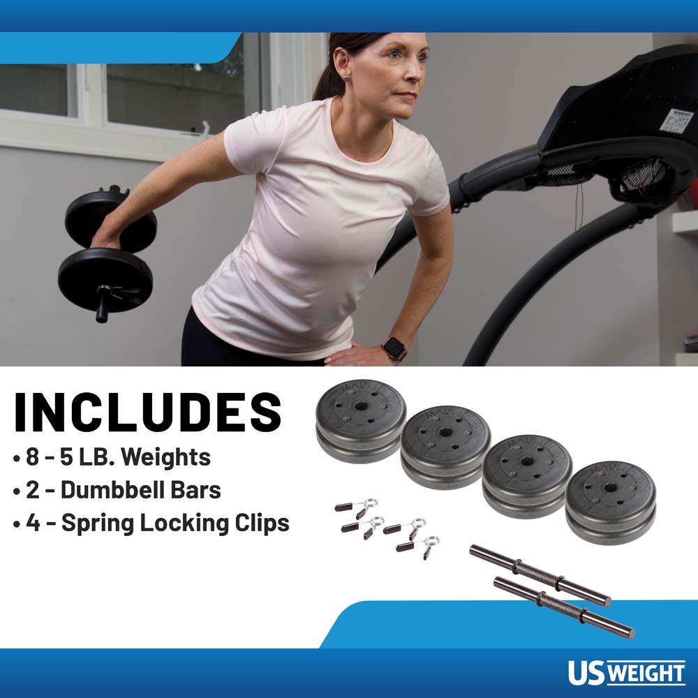 Adjustable 42LB Dumbbell Set w – Home Gym Equipment Set Bewertung und Preis