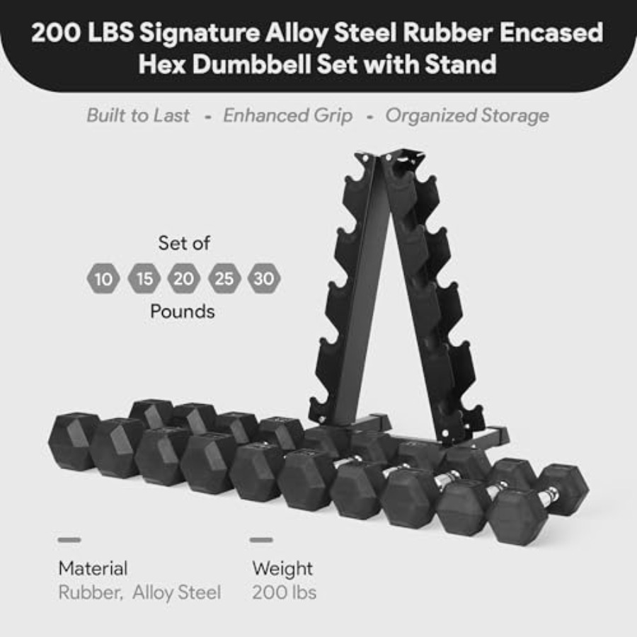 Rubber Coated Hex Dumbbell Set – Home Gym Body Solid Bewertung und Preis