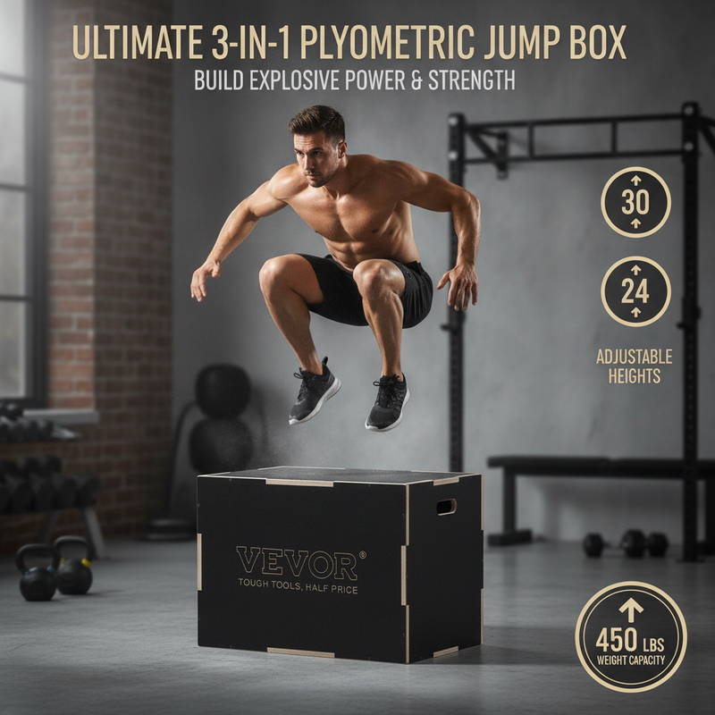 Wooden Plyo Box 30/24/20 Inch  – Home Gym Jump Box Bewertung und Preis