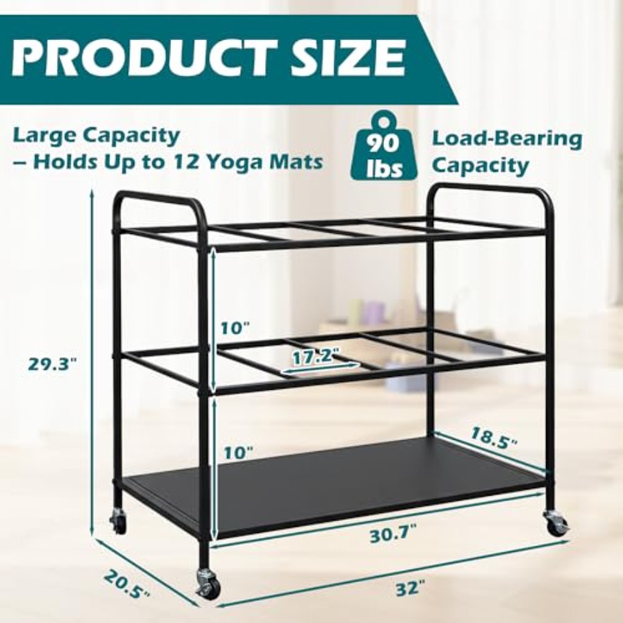 Yoga Mat Rack Storage Basket w – Home Gym All In One Bewertung und Preis