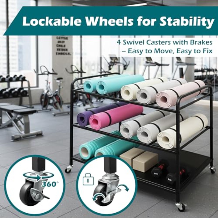 Yoga Mat Rack Storage Basket w – Home Gym All In One Bewertung und Preis
