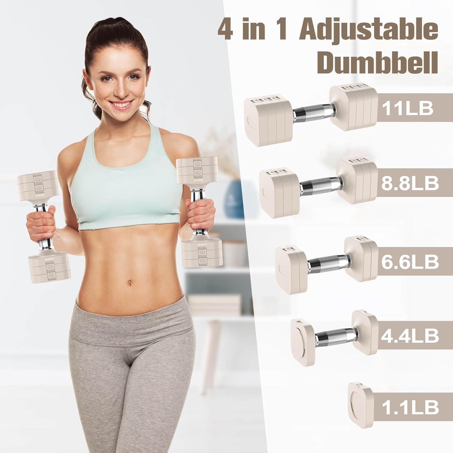 Adjustable Dumbbells Set, 22LB – Home Gym Dumbbells Bewertung und Preis