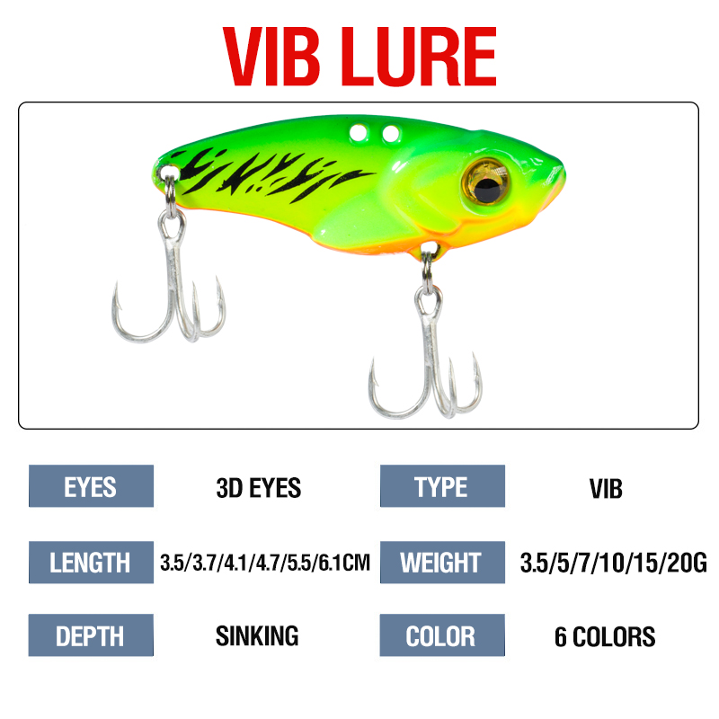 6PCS Metal VIB Lure 5g 7g 10g  – Wobble Board Balance Bewertung und Preis