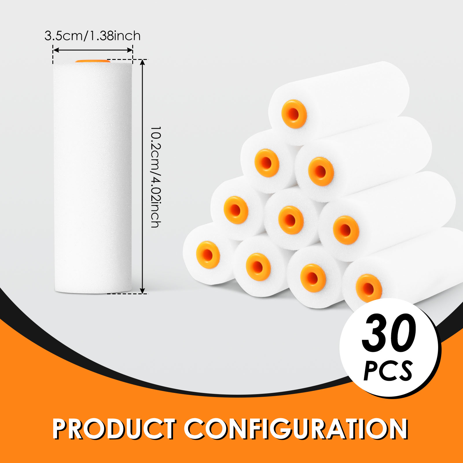 30Pcs Foam Cupboard Paint Roll – Foam Roller High Density Bewertung und Preis