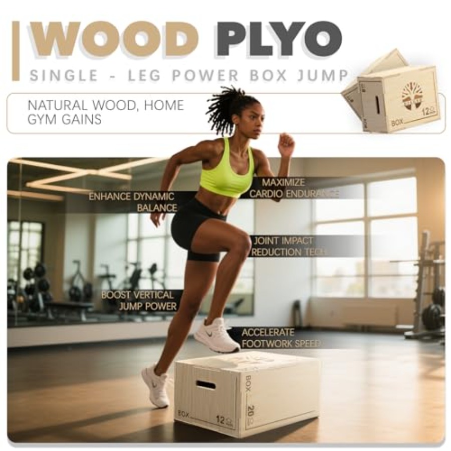 Plyo Box - 3-in-1 wood plyomet – Home Gym Jump Box Bewertung und Preis