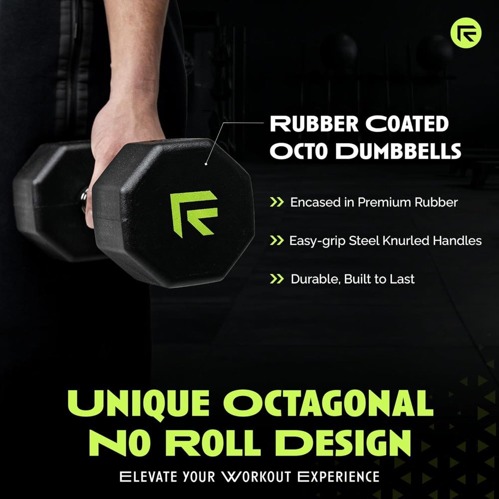 Rubber Coated Dumbbells - No R – Home Gym Dumbbells Bewertung und Preis